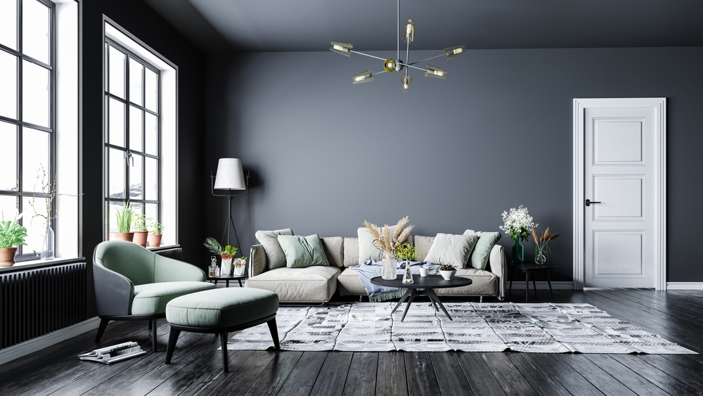 Modern,Interior,Design,,In,A,Spacious,Room,,Next,To,A